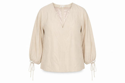 Womens UK Size L H&M Beige Basic Blouse