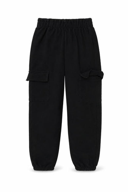 Zara Girls Black  Cotton Jogger Trousers Size 9 Months  Regular Pullover