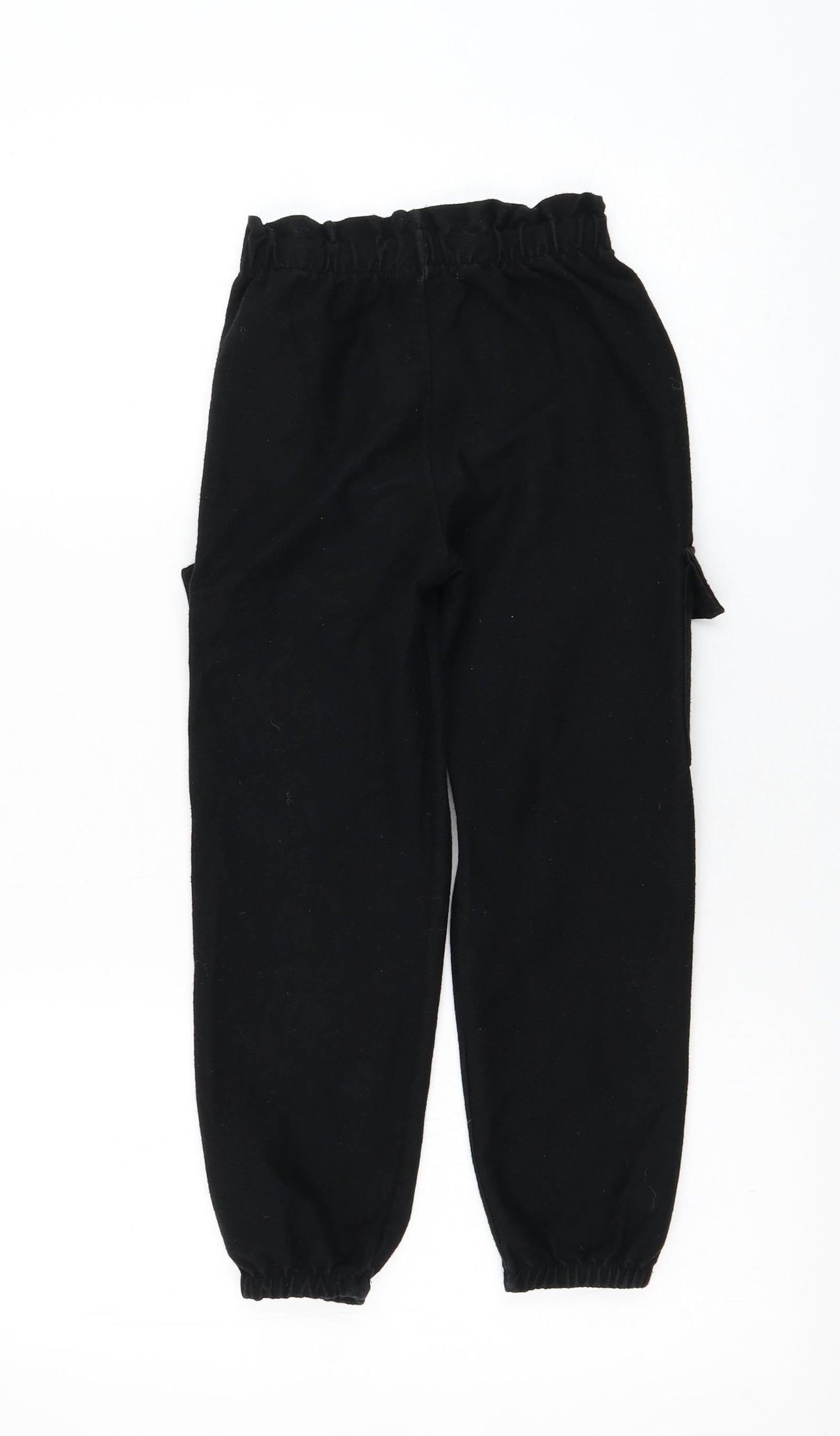 Zara Girls Black  Cotton Jogger Trousers Size 9 Months  Regular Pullover