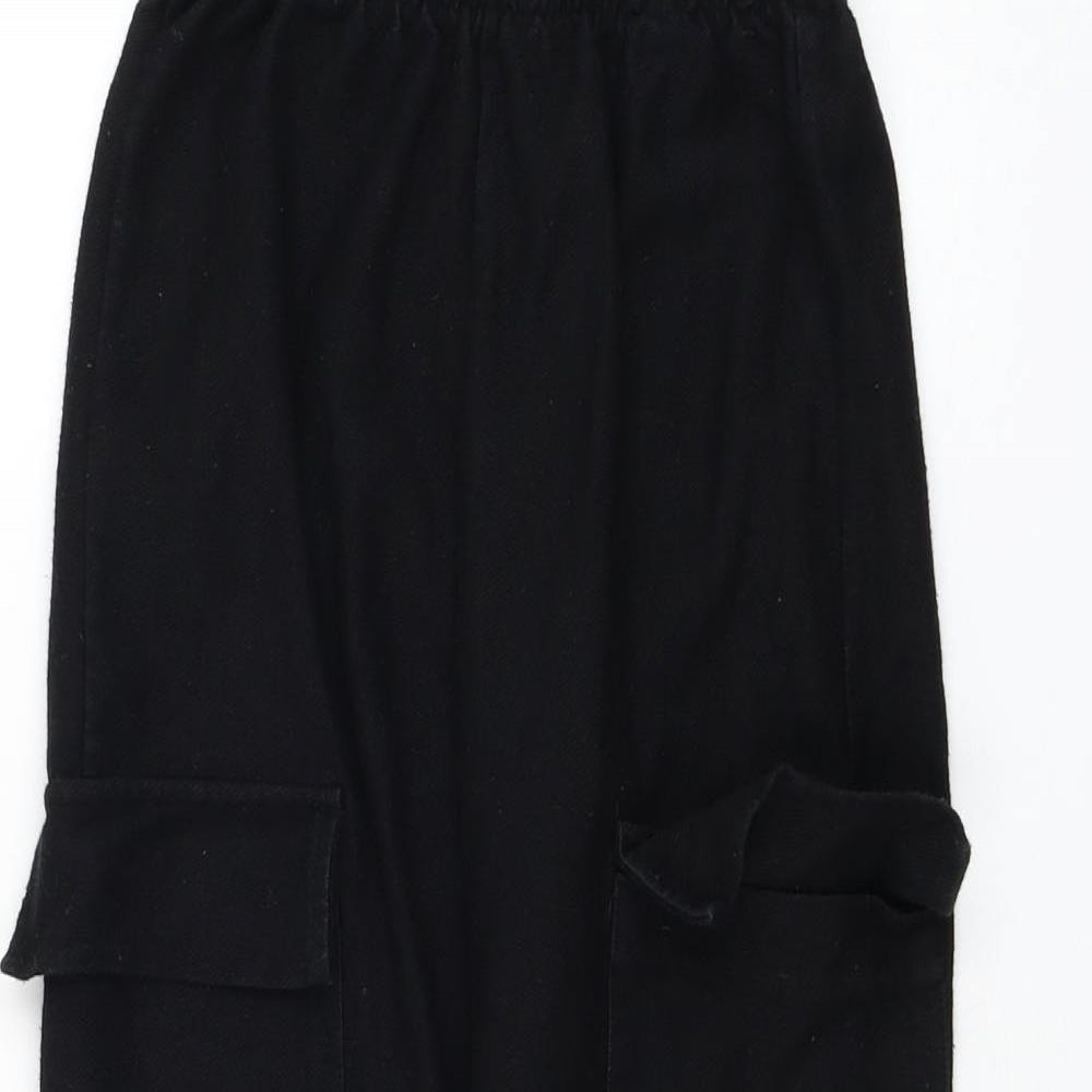 Zara Girls Black  Cotton Jogger Trousers Size 9 Months  Regular Pullover
