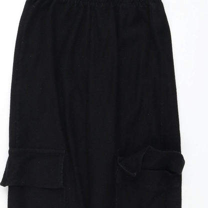 Zara Girls Black  Cotton Jogger Trousers Size 9 Months  Regular Pullover