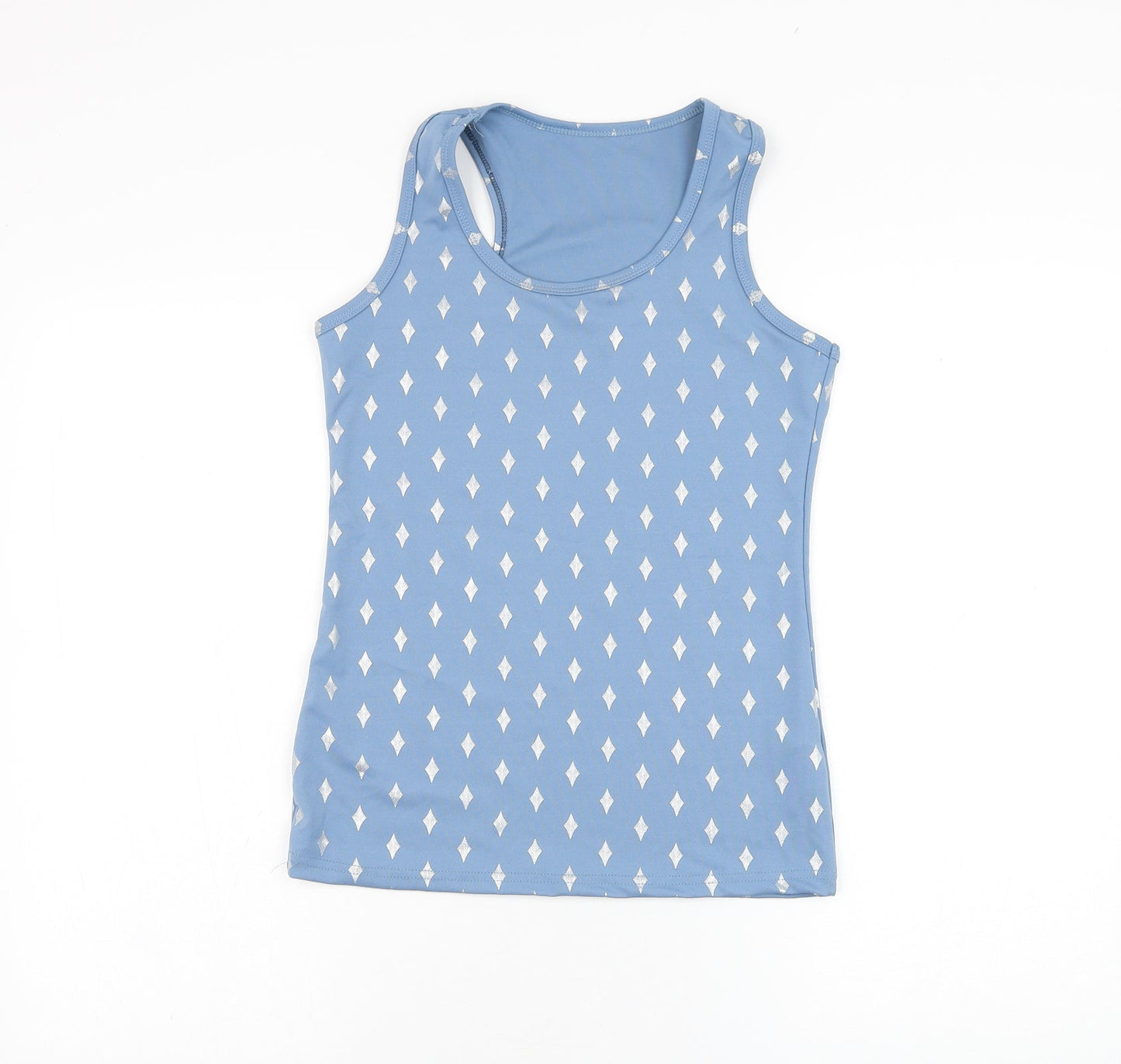 Womens UK Size S Preworn Blue Basic Tank