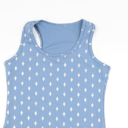 Womens UK Size S Preworn Blue Basic Tank