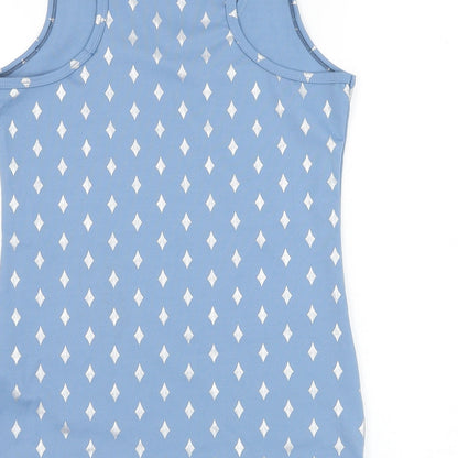 Womens UK Size S Preworn Blue Basic Tank