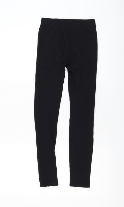 Womens UK Size XS Dunnes Stores Regular Fit Compression Black Leggings