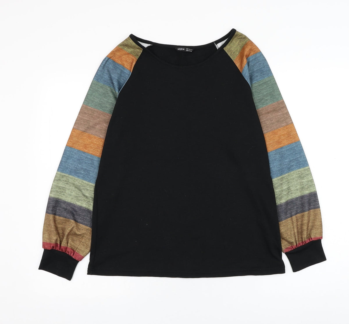 SheIn Womens Black  Cotton Pullover Sweatshirt Size S  Pullover