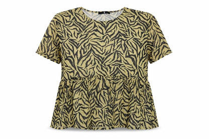 Womens UK Size 14 Very Yellow Basic T-Shirt