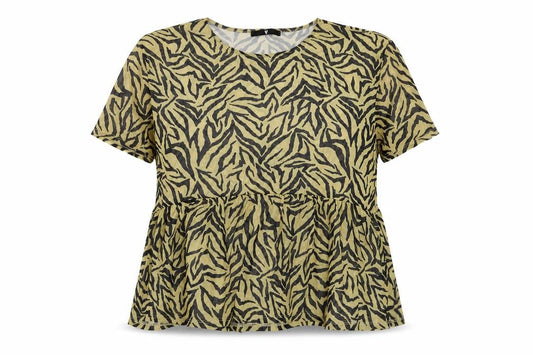 Womens UK Size 14 Very Yellow Basic T-Shirt