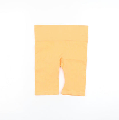 Primark Womens Orange  Nylon Biker Shorts Size 6 L8 in Regular