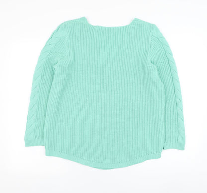 Womens UK Size L BASSINI Blue Pullover Jumper