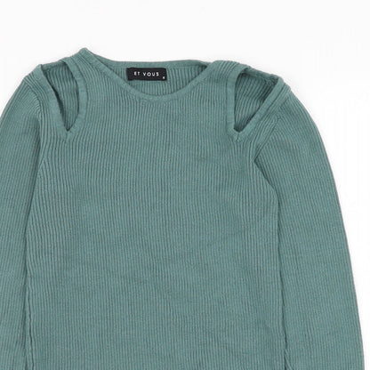 Womens UK Size 8 Matalan Green Pullover Jumper