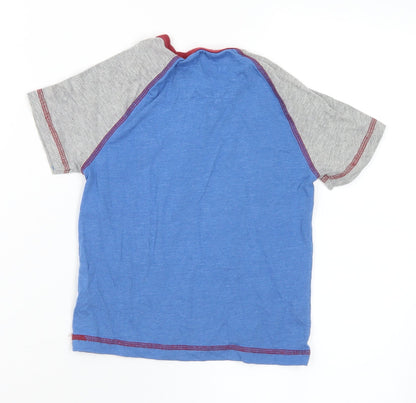 NEXT Boys Multicoloured  Cotton Basic T-Shirt Size 2-3 Years Crew Neck  - Bus