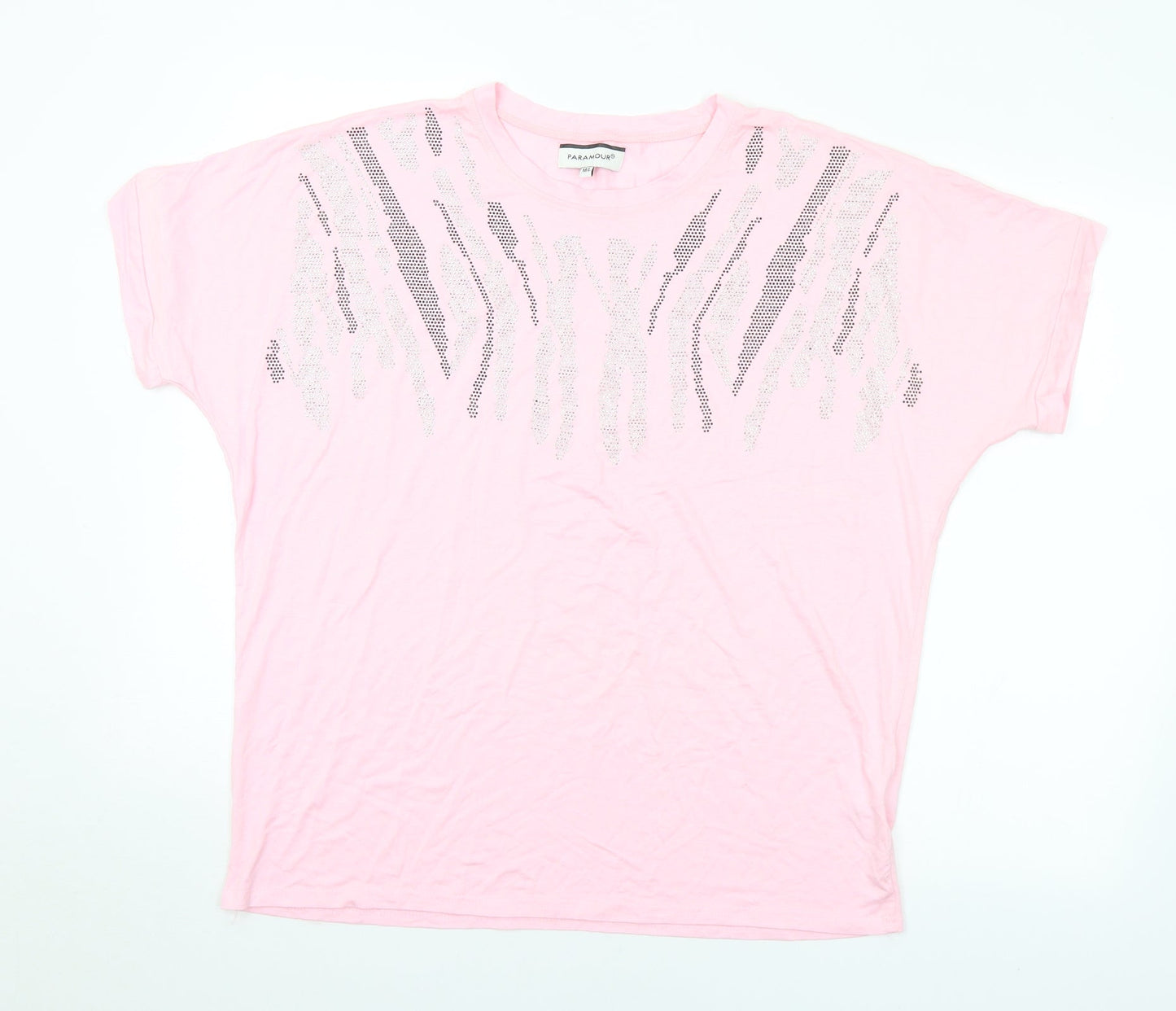 Womens UK Size M Paramour Pink Basic T-Shirt