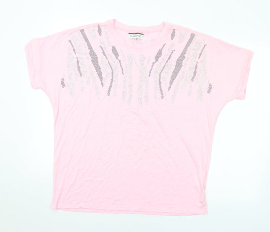 Womens UK Size M Paramour Pink Basic T-Shirt