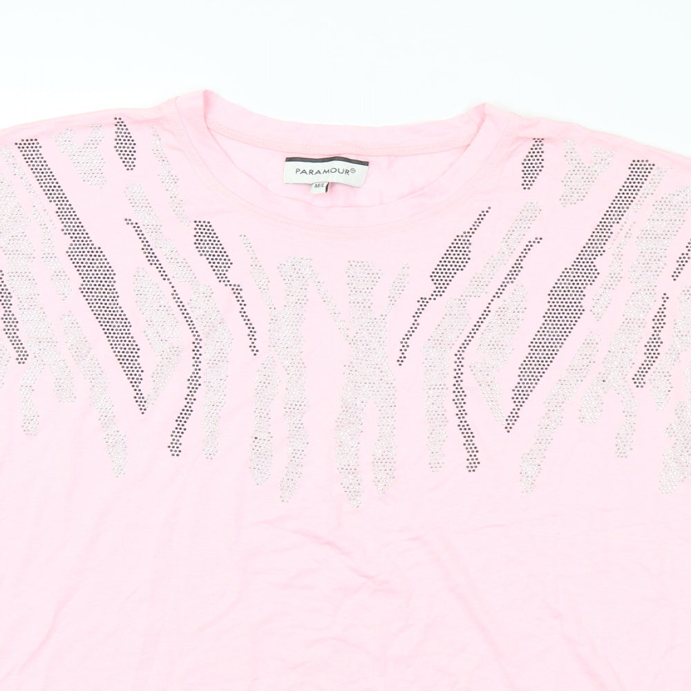 Womens UK Size M Paramour Pink Basic T-Shirt