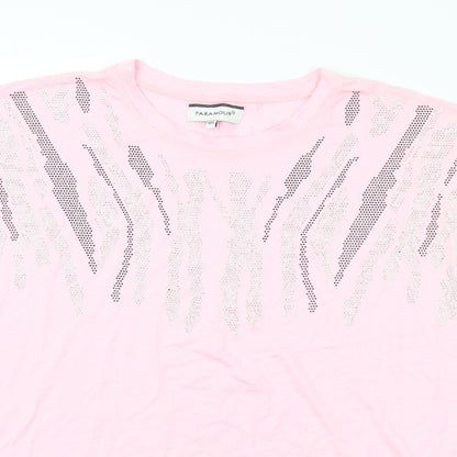 Womens UK Size M Paramour Pink Basic T-Shirt