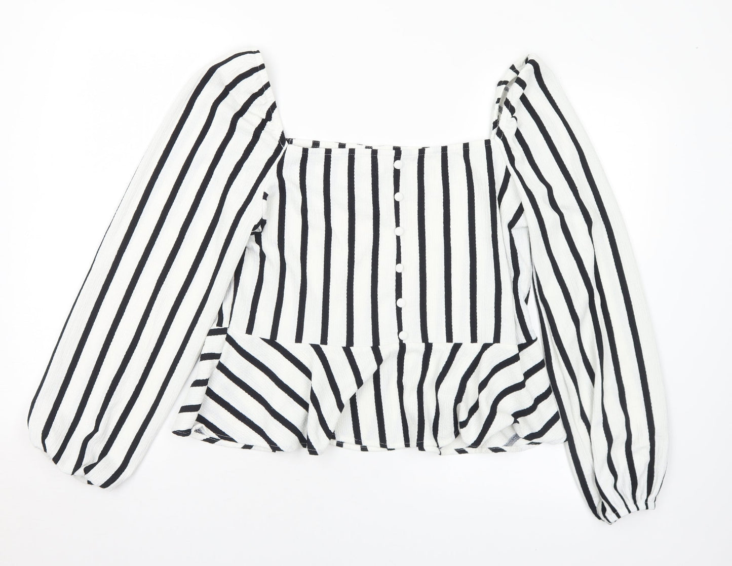 Womens UK Size L H&M White Basic Blouse