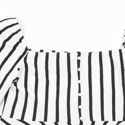 Womens UK Size L H&M White Basic Blouse