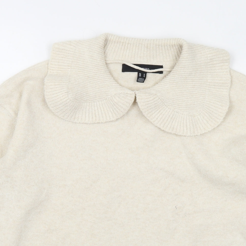 Womens UK Size M VERO MODA Ivory Pullover Jumper