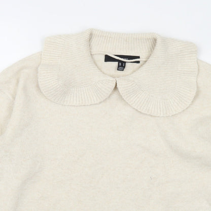 Womens UK Size M VERO MODA Ivory Pullover Jumper