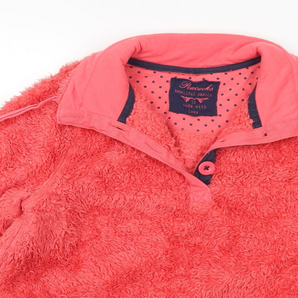 Womens UK Size 14 Peacocks Pink Pullover Jumper