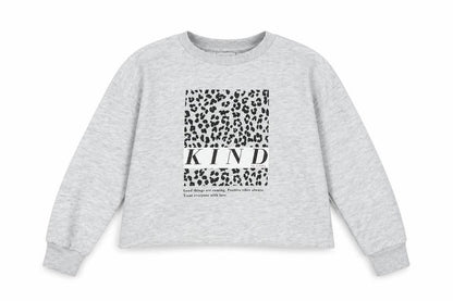 George Girls Grey  Cotton Pullover Sweatshirt Size 7-8 Years   - Kind