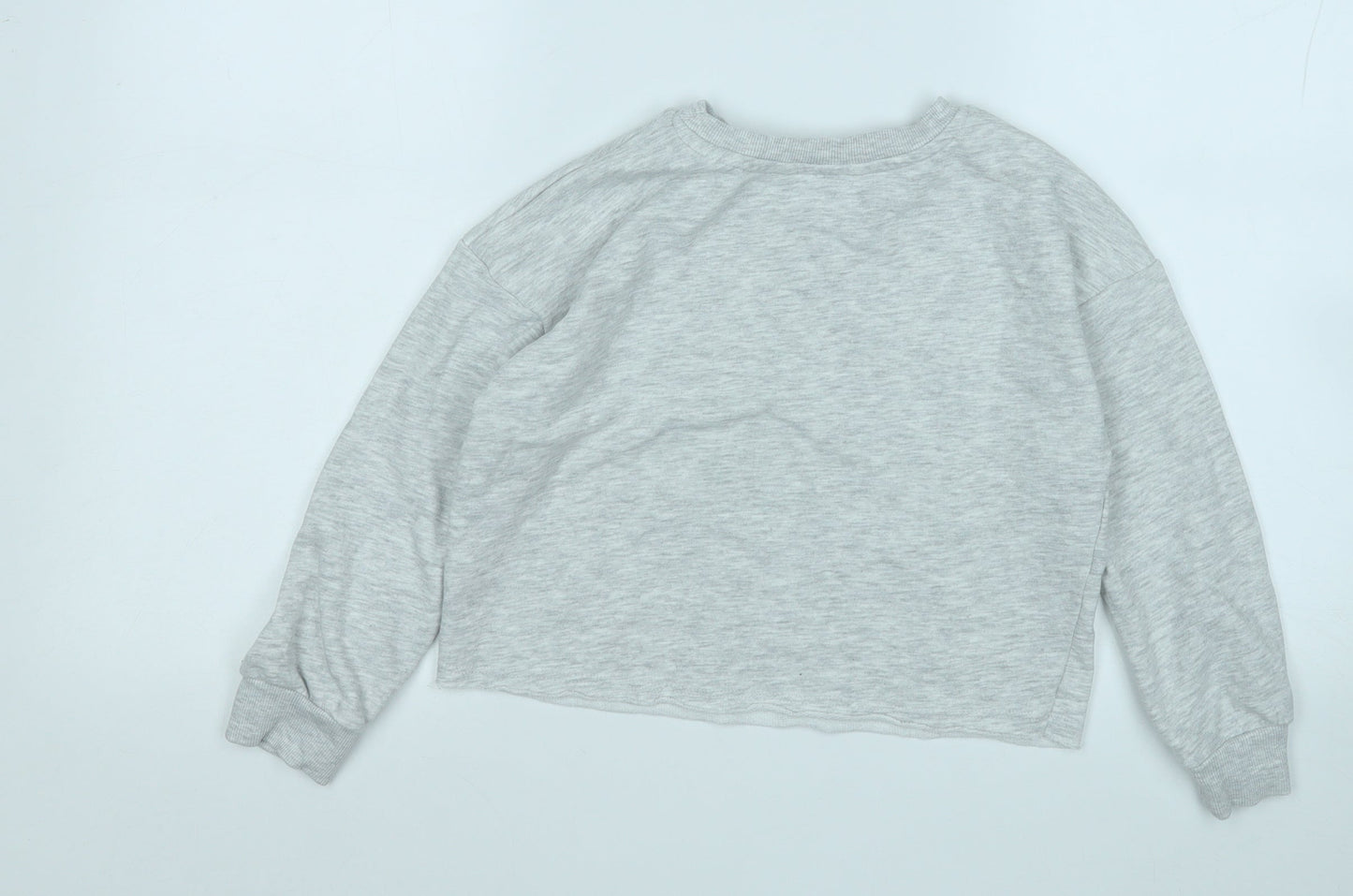 George Girls Grey  Cotton Pullover Sweatshirt Size 7-8 Years   - Kind