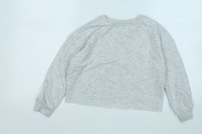 George Girls Grey  Cotton Pullover Sweatshirt Size 7-8 Years   - Kind