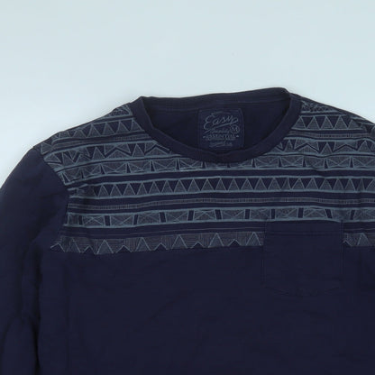Mens UK Size M Easy Blue Pullover Sweatshirt