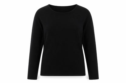 Bonmarché Womens Black Round Neck Acrylic Pullover Jumper Size XS