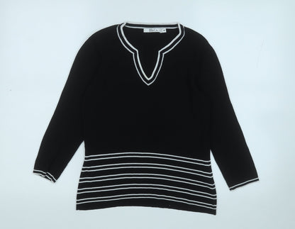 Womens UK Size M M&Co. Black Pullover Jumper