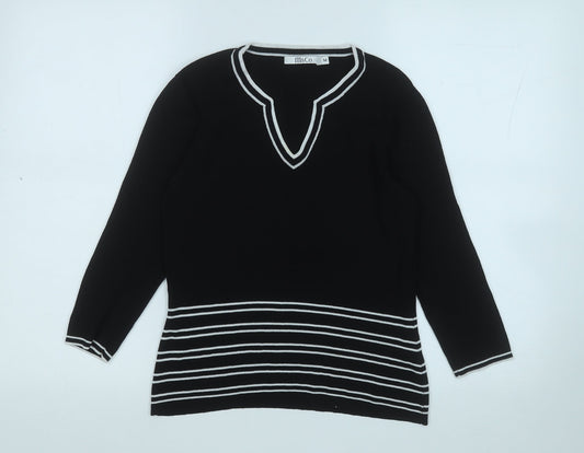 Womens UK Size M M&Co. Black Pullover Jumper