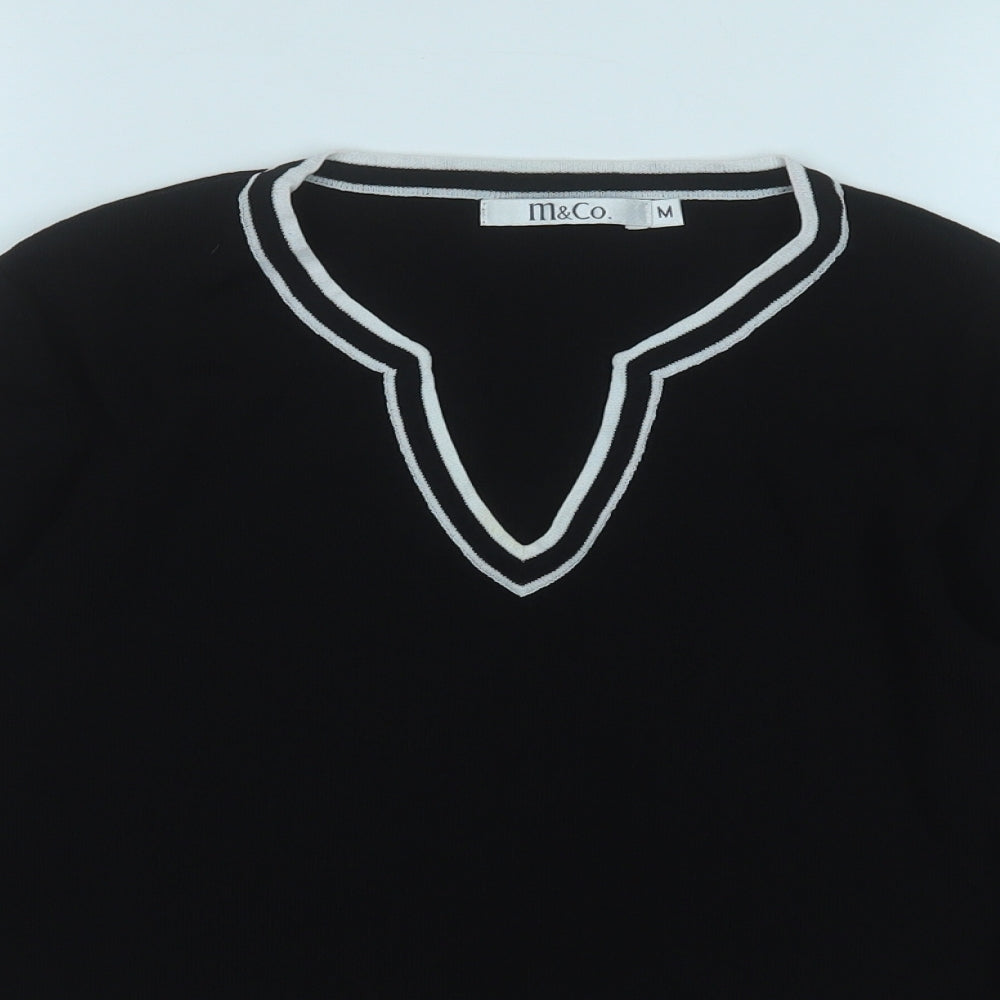 Womens UK Size M M&Co. Black Pullover Jumper
