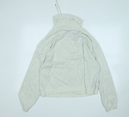 F&F Womens White High Neck  Polyester Pullover Jumper Size 14