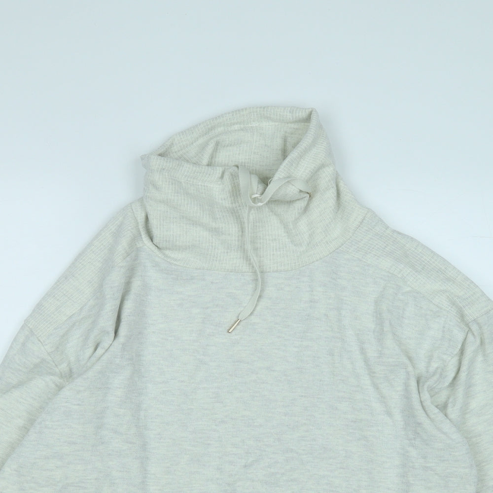 F&F Womens White High Neck  Polyester Pullover Jumper Size 14