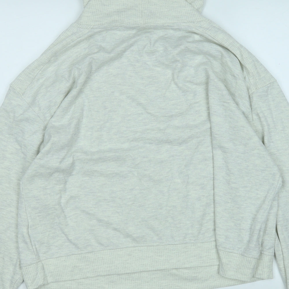 F&F Womens White High Neck  Polyester Pullover Jumper Size 14