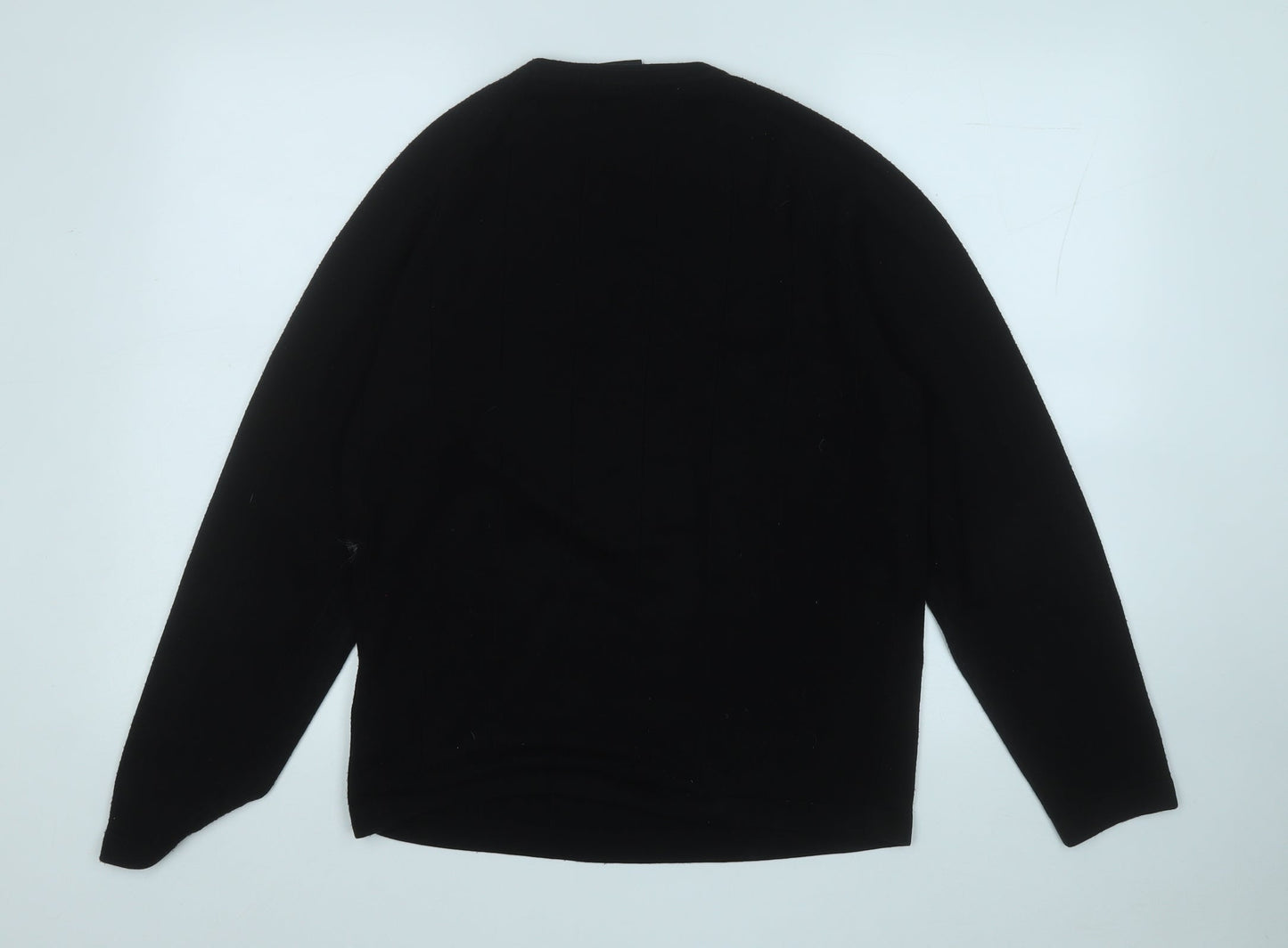 NEXT Mens Black V-Neck  Acrylic Pullover Jumper Size S