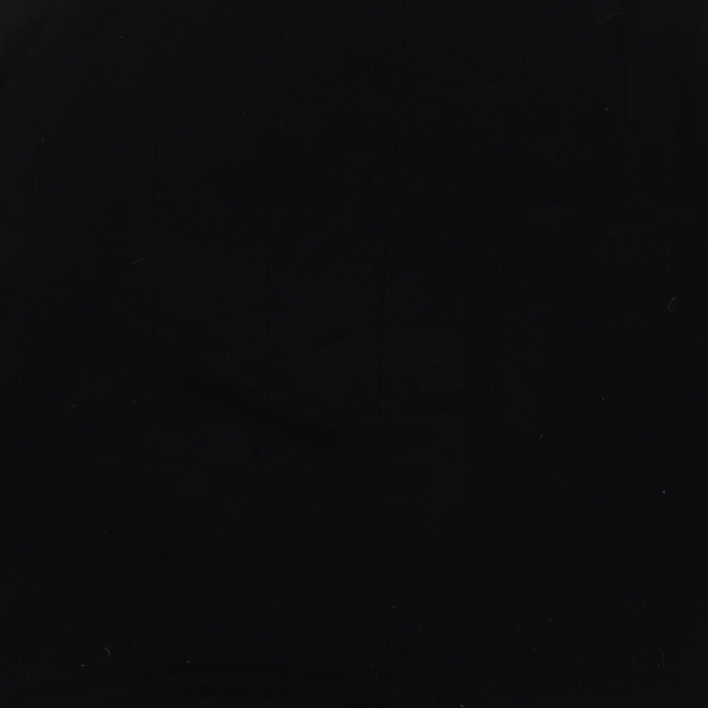 NEXT Mens Black V-Neck  Acrylic Pullover Jumper Size S