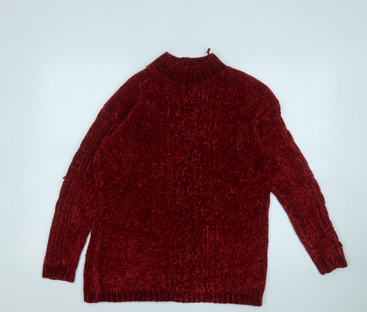 Womens UK Size S Peacocks Red Pullover Jumper