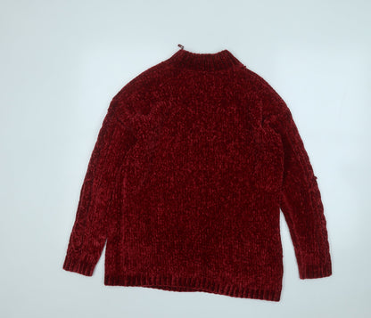 Womens UK Size S Peacocks Red Pullover Jumper