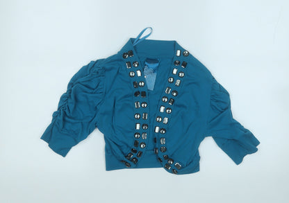 Womens UK Size 14 Evie Blue Cardigan Jumper