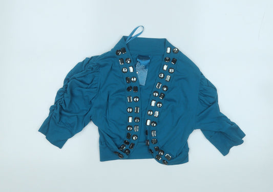Womens UK Size 14 Evie Blue Cardigan Jumper