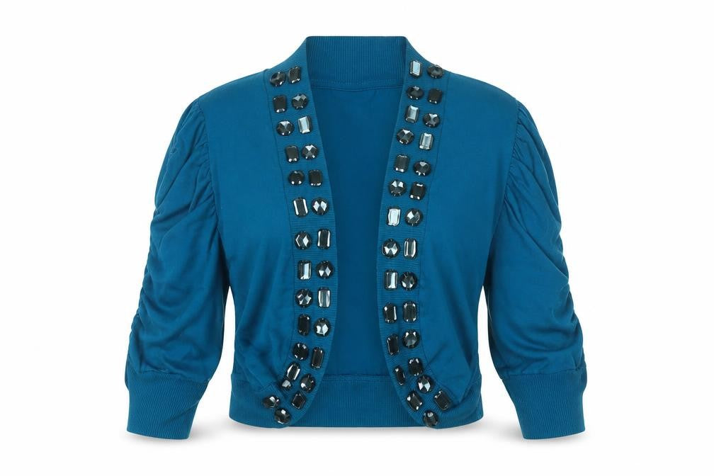 Womens UK Size 14 Evie Blue Cardigan Jumper