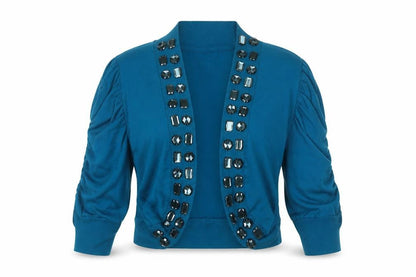 Womens UK Size 14 Evie Blue Cardigan Jumper
