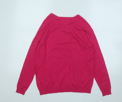 Womens UK Size L Sfera Pink Pullover Jumper