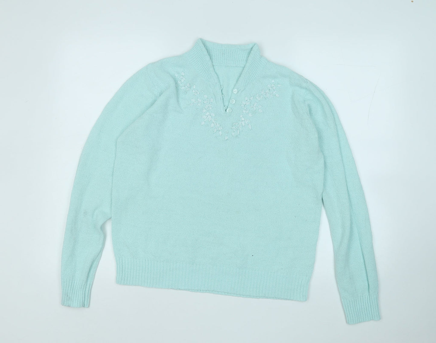 Womens UK Size M EWM Blue Pullover Jumper