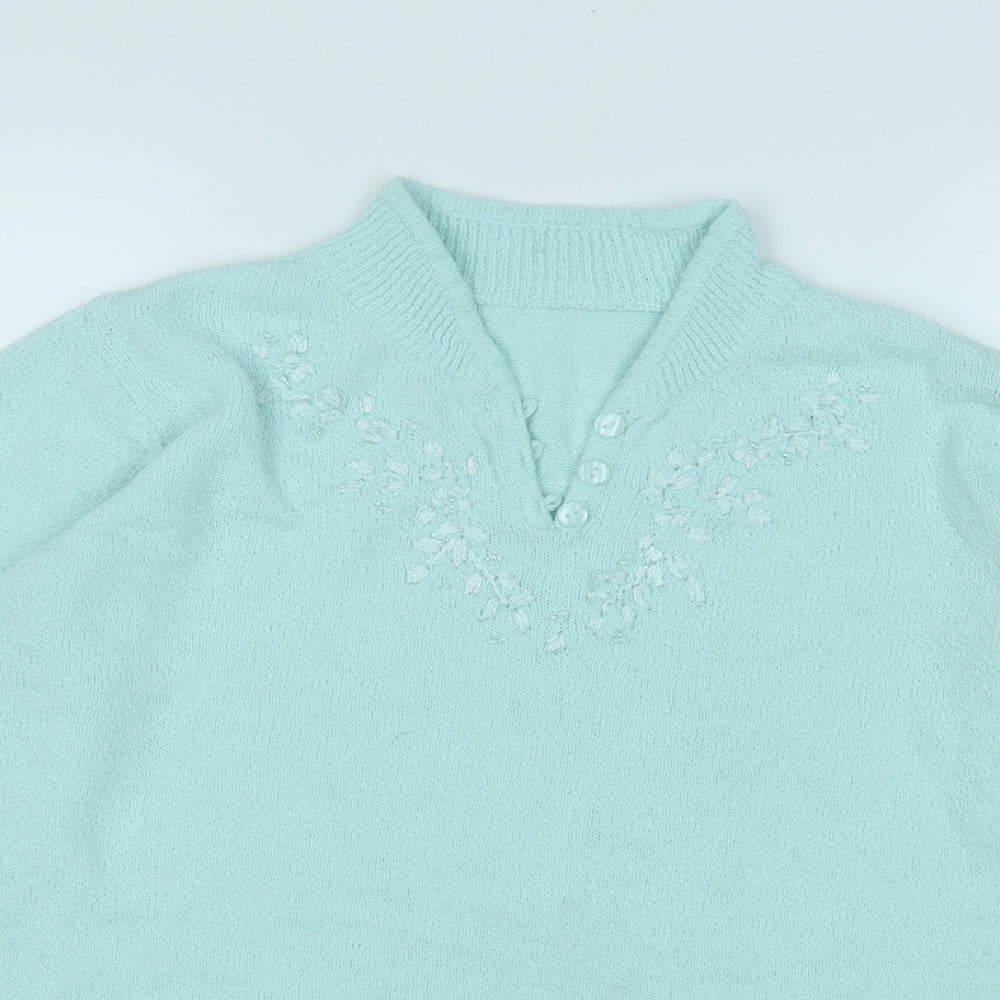 Womens UK Size M EWM Blue Pullover Jumper