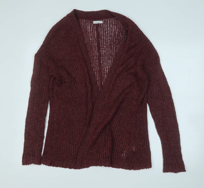 Jacquelin Exclusive Womens Purple V-Neck  Acrylic Cardigan Jumper Size M