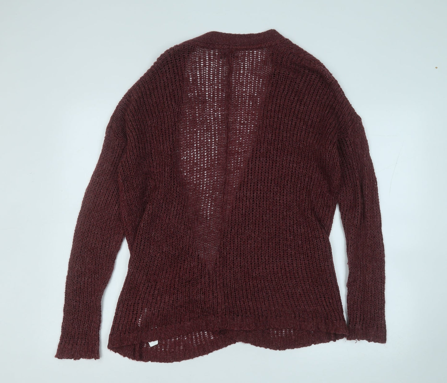Jacquelin Exclusive Womens Purple V-Neck  Acrylic Cardigan Jumper Size M