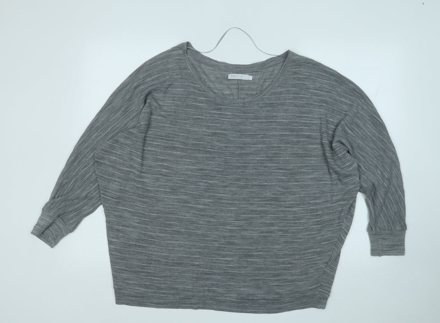 Womens UK Size L Only Grey Pullover Jumper